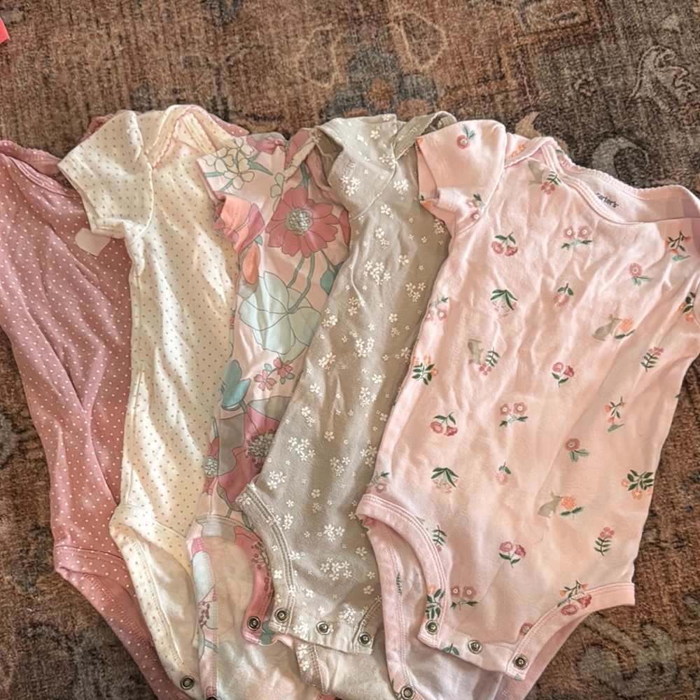 Carter's Floral and Polka Dot Bodysuits